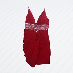 NWT JJ’s House Red Beaded Party Cocktail Dress Size 16